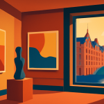 Die bildliche Darstellung einer Kunstgalerie in Hamburg - Erstellt mit AI Prompt.